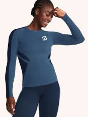 Peloton Performance Long-Sleeve Athletic Top - Blue